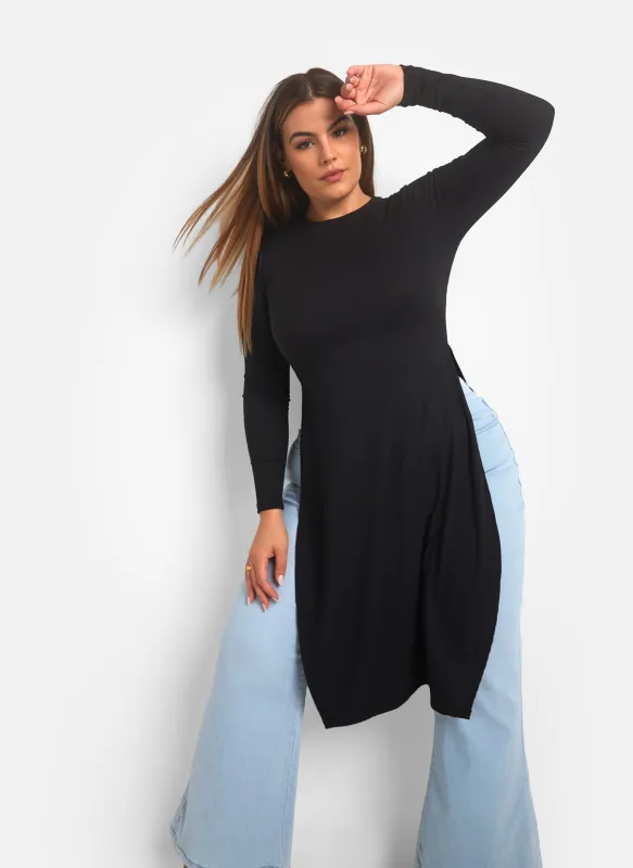 Get With Me Side Slit Top sold by Rebdolls