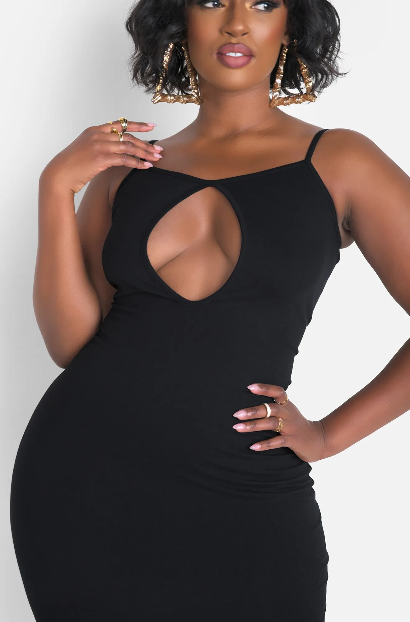 Should I Ask Keyhole Strappy Bodycon Maxi Dress sold by Rebdolls product image thumbnail 2