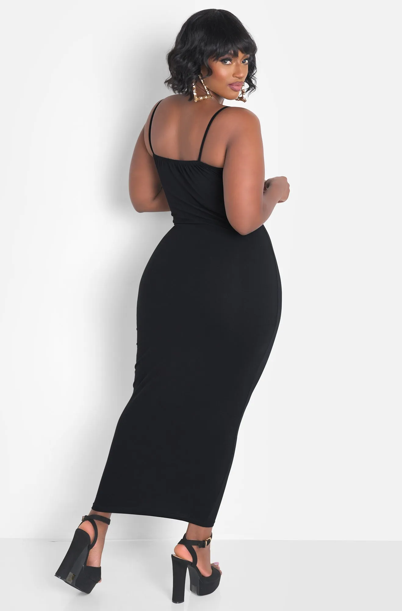 Should I Ask Keyhole Strappy Bodycon Maxi Dress sold by Rebdolls product image thumbnail 4