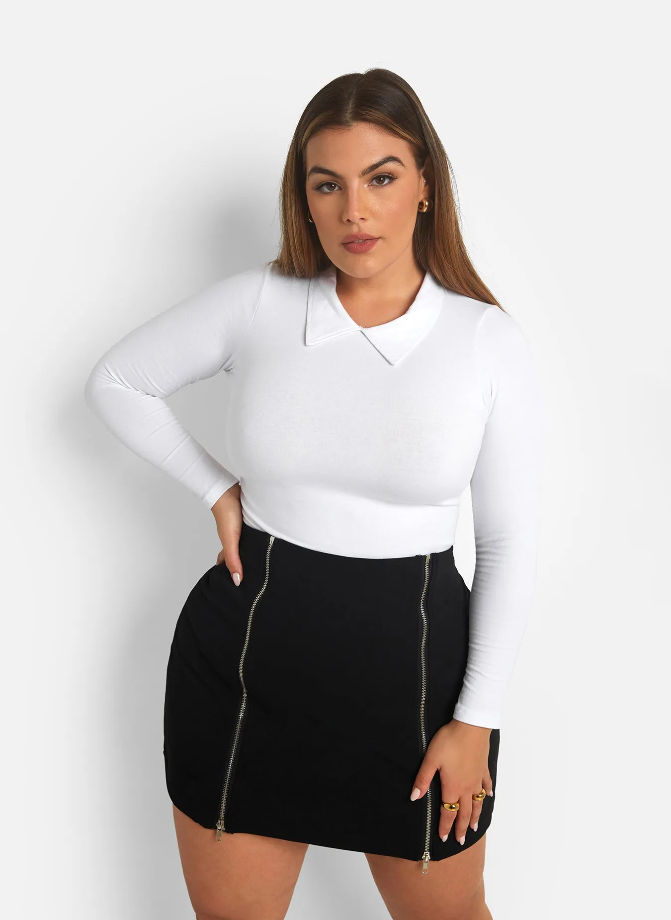 Riley Collared Long Sleeve Top sold by Rebdolls product image thumbnail 2