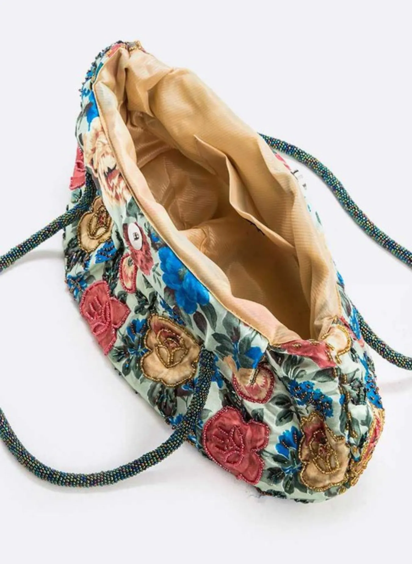 Flower Seed Beads Embellished Soft Shoulder Bag sold by Rebdolls product image thumbnail 3