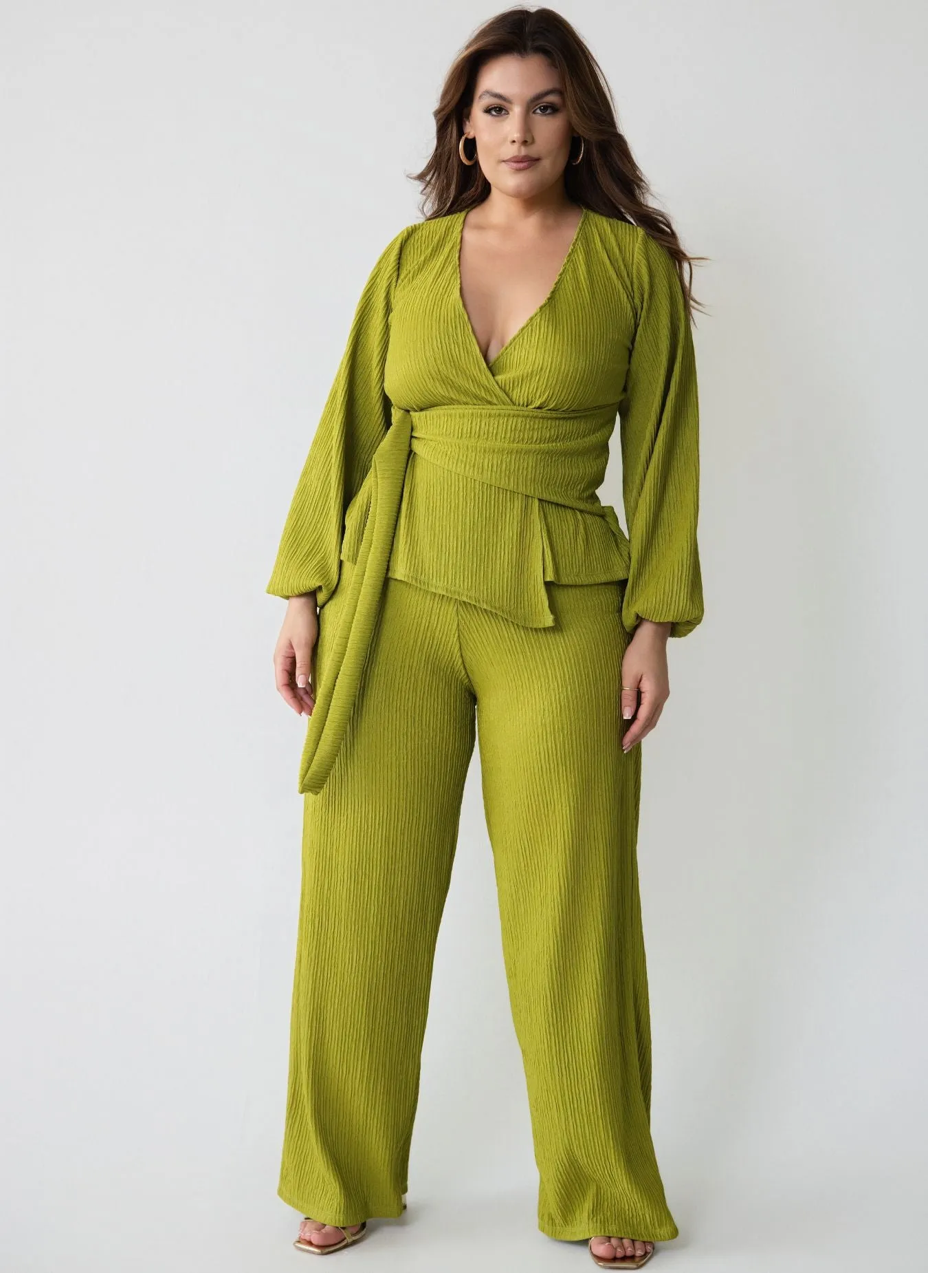 Zayne Puff Sleeve Wrap Top sold by Rebdolls product image thumbnail 3