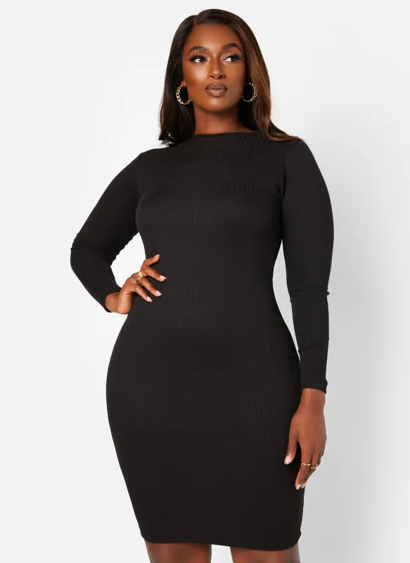 Essential Ribbed Bodycon Mini Dress sold by Rebdolls