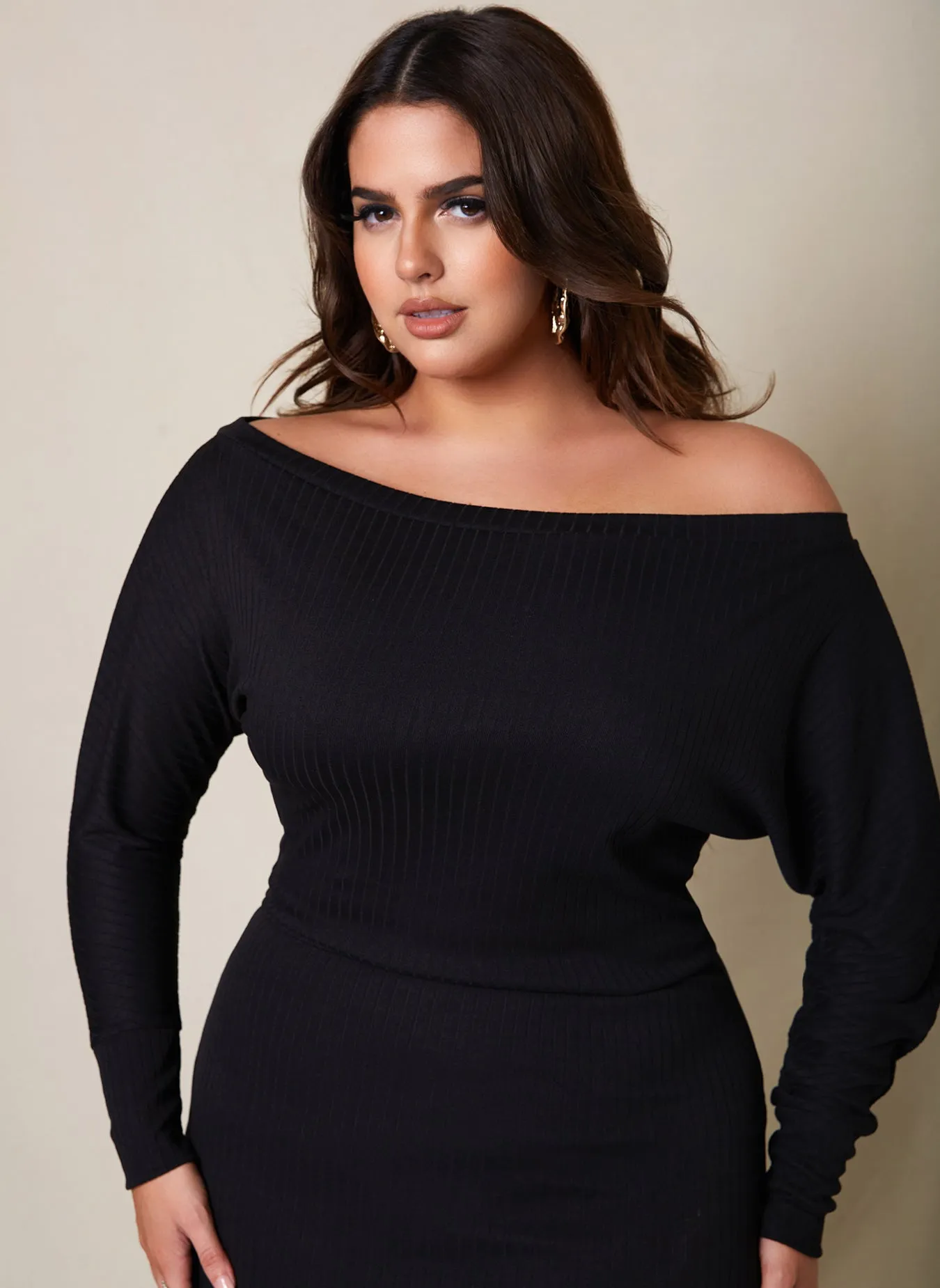 Like No Other Ribbed Off Shoulder Mini Bodycon Dress sold by Rebdolls product image thumbnail 4