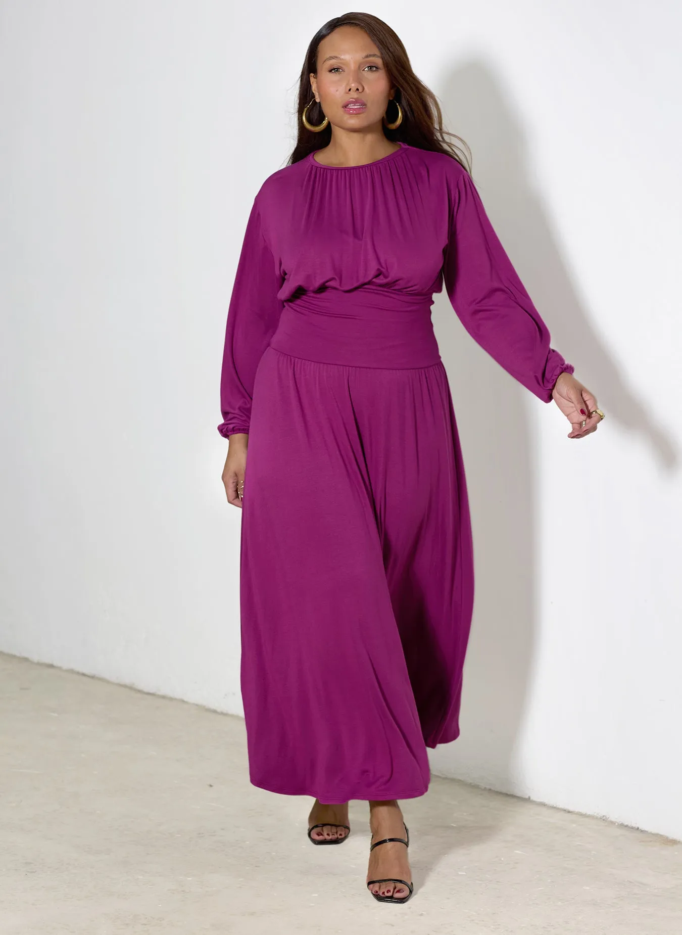 April Drop Waist Jersey Maxi Dress sold by Rebdolls product image thumbnail 3