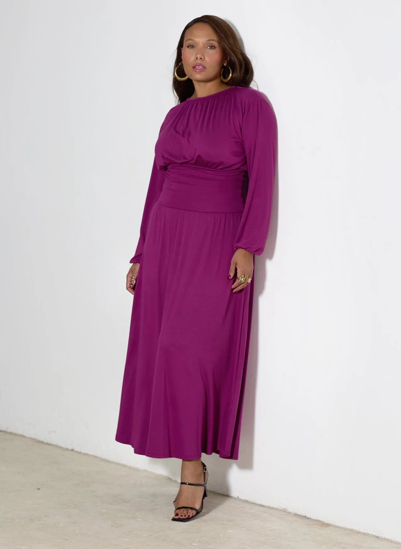 April Drop Waist Jersey Maxi Dress sold by Rebdolls