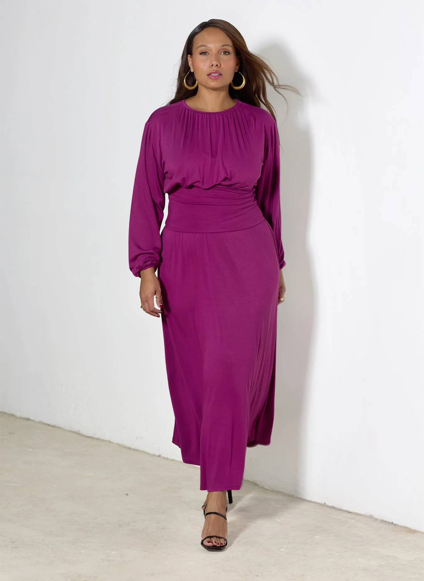 April Drop Waist Jersey Maxi Dress sold by Rebdolls product image thumbnail 2