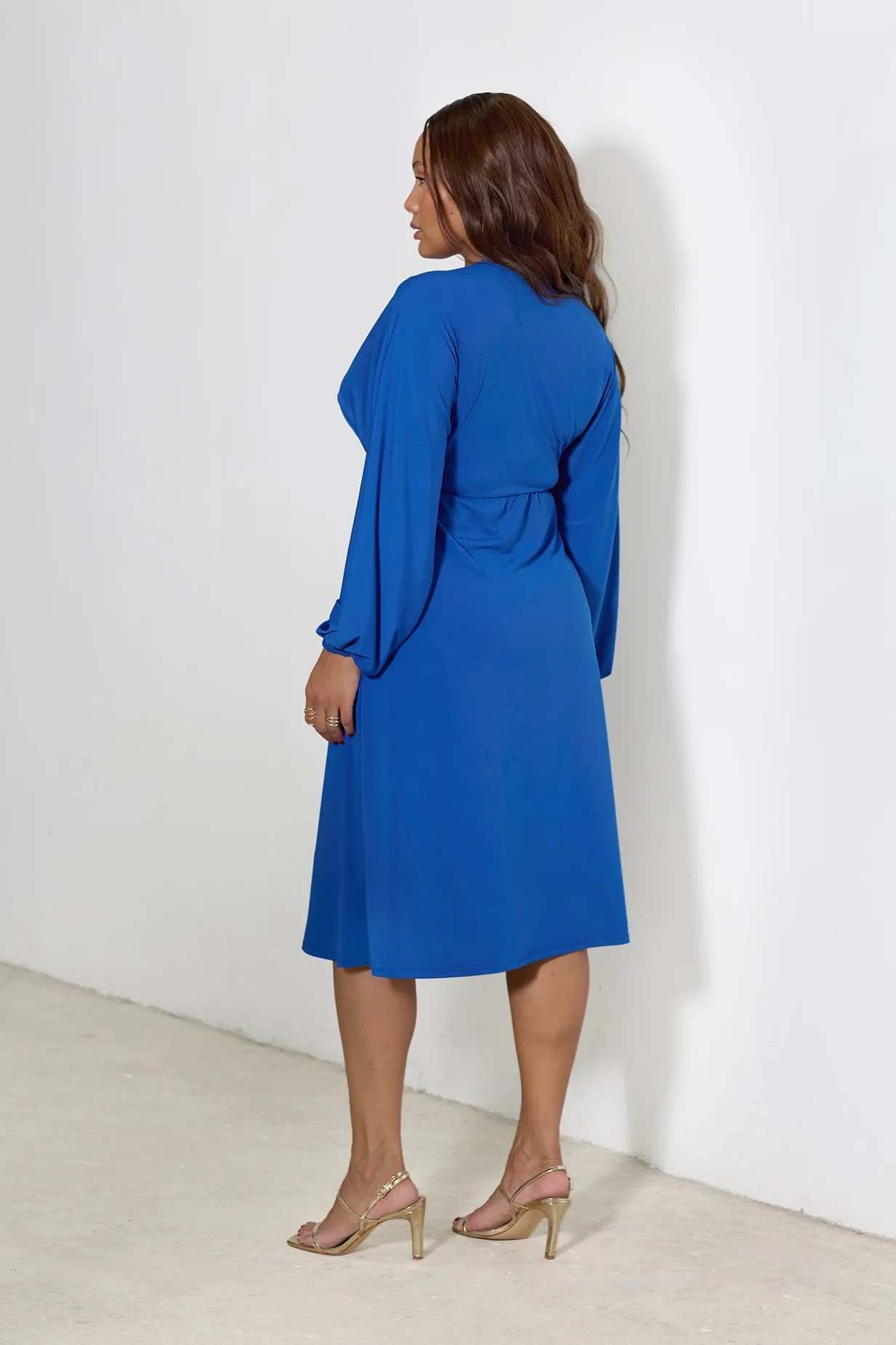 Amber Puff Sleeves A-Line Midi Dress sold by Rebdolls product image thumbnail 5