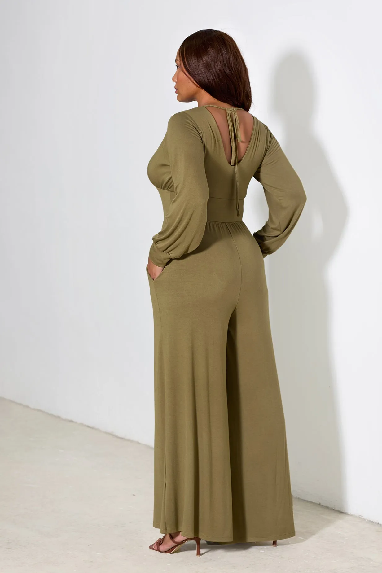 Susan Drop Waist Wide Leg Jumpsuit sold by Rebdolls product image thumbnail 4