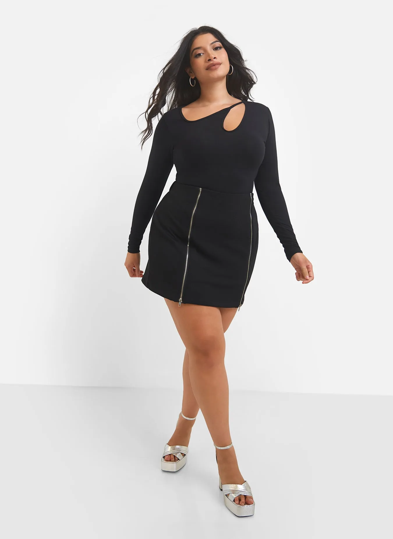 Piece of You Cut Out Long Sleeve Bodysuit - Black sold by Rebdolls product image thumbnail 5