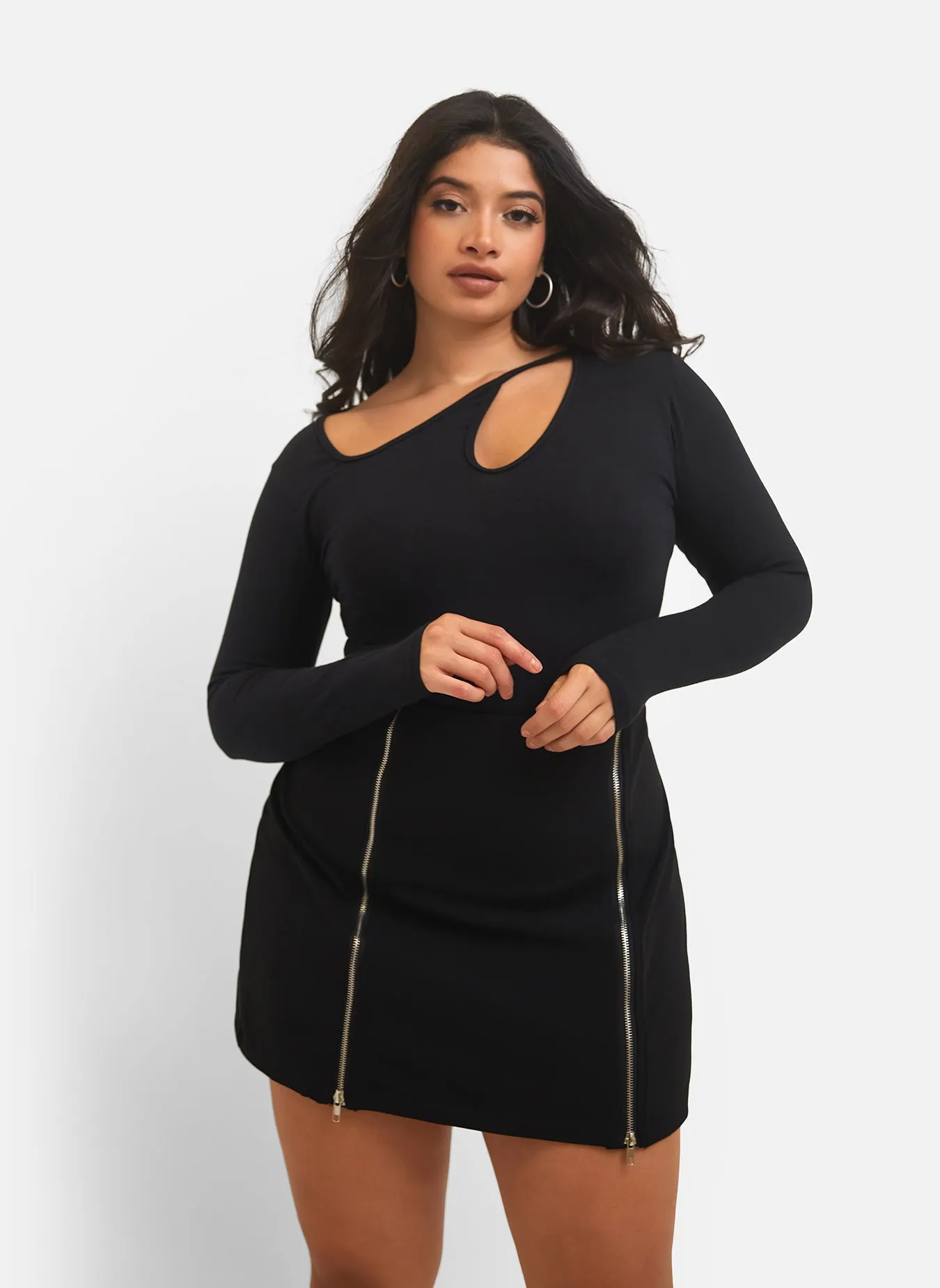 Piece of You Cut Out Long Sleeve Bodysuit - Black sold by Rebdolls product image thumbnail 2