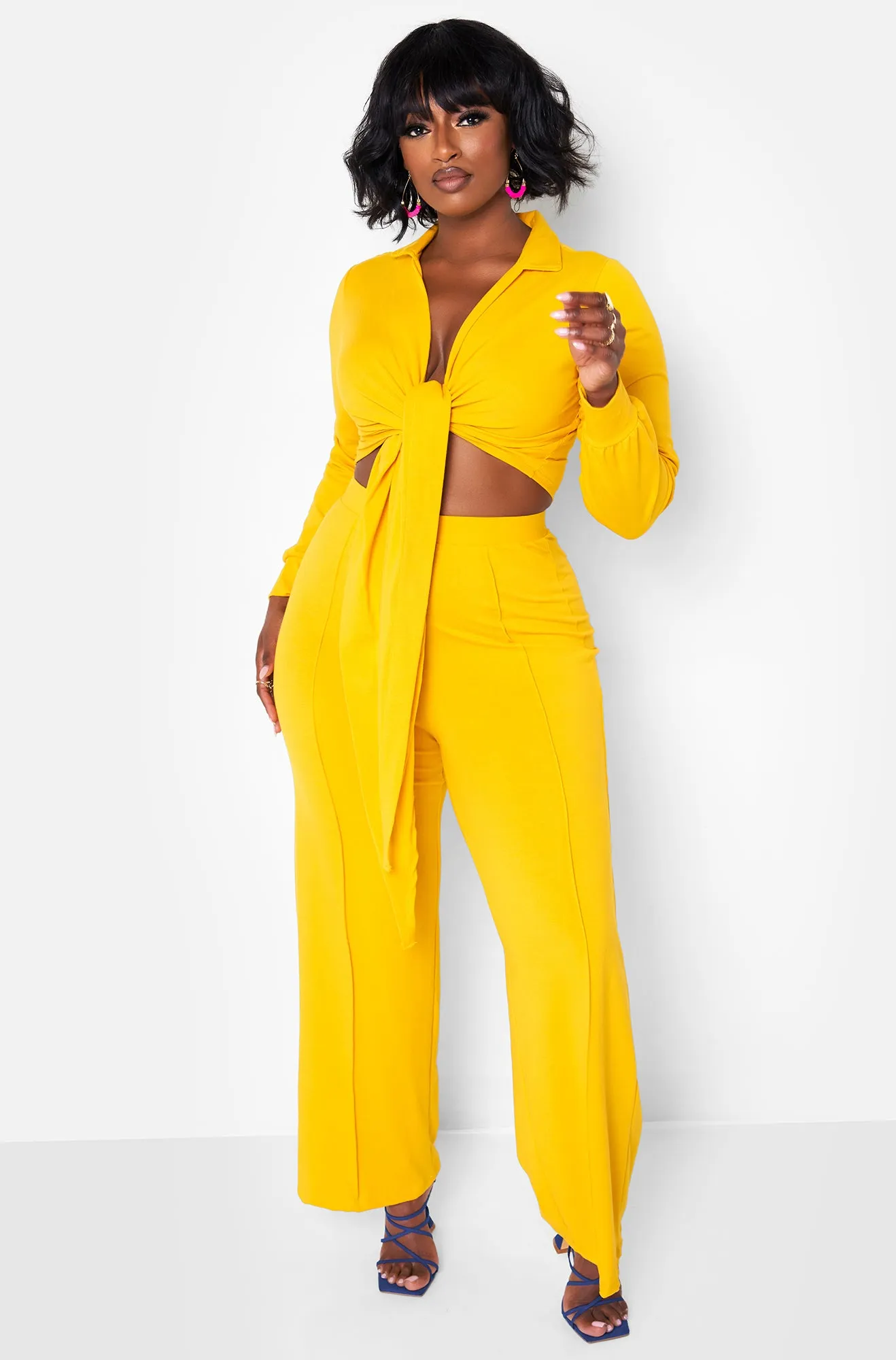 It's A Vibe Tie Front Crop Top sold by Rebdolls product image thumbnail 2