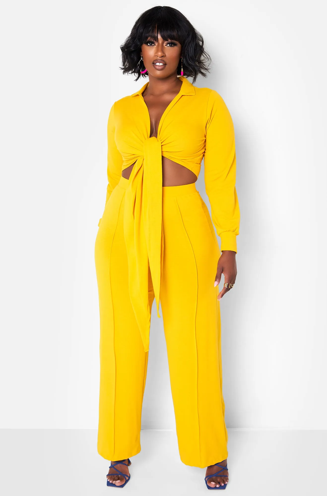 It's A Vibe Tie Front Crop Top sold by Rebdolls product image thumbnail 4