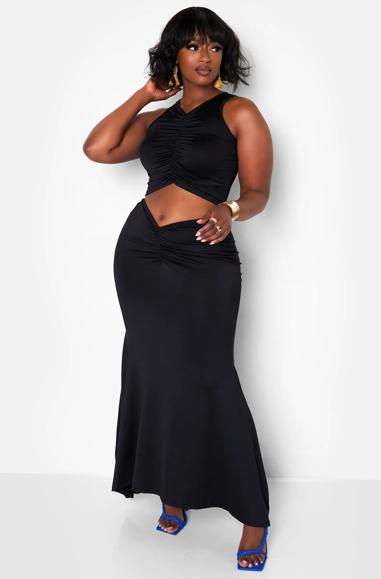 Love Again Ruched Crop Top sold by Rebdolls product image thumbnail 3