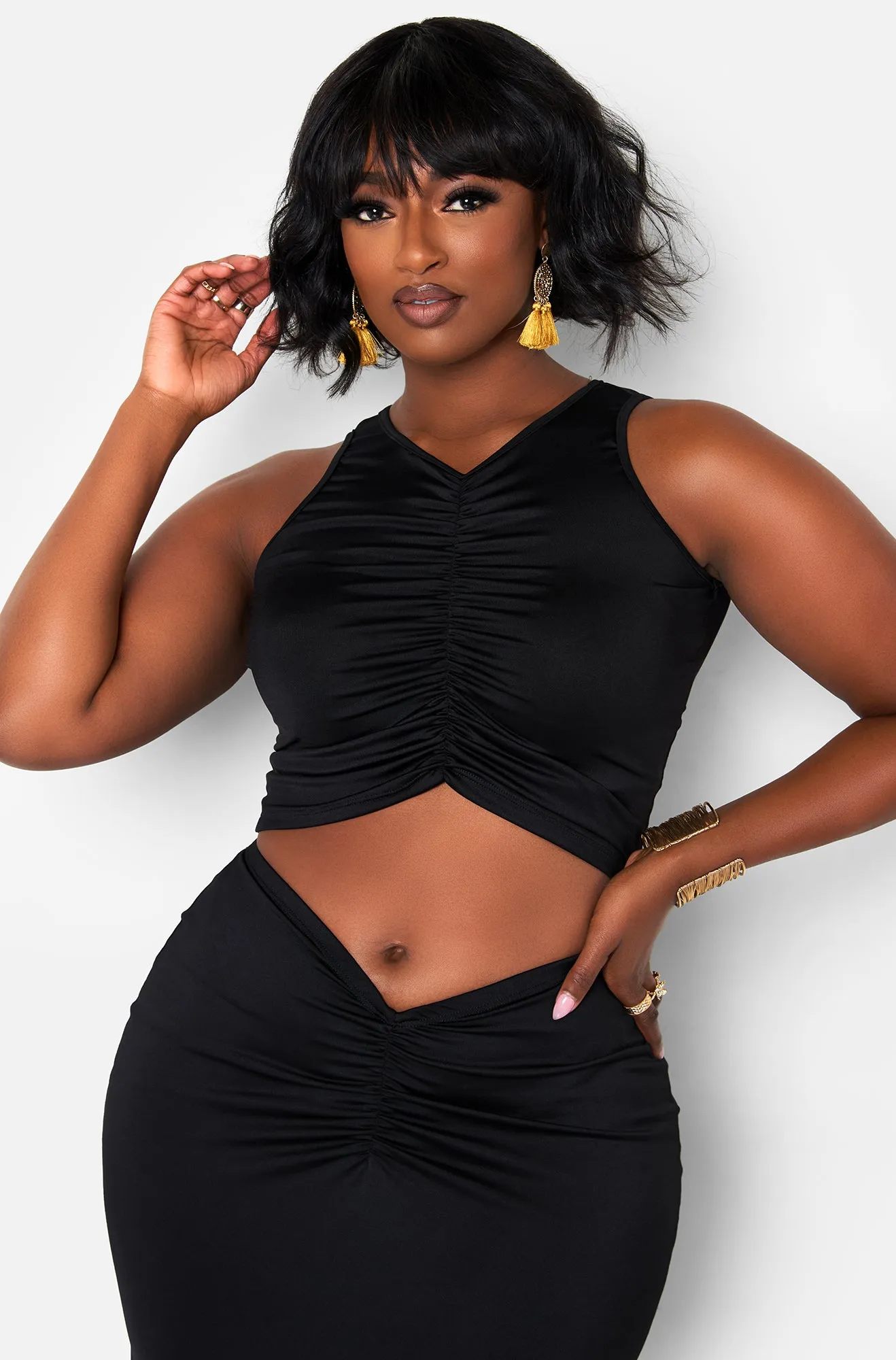 Love Again Ruched Crop Top sold by Rebdolls