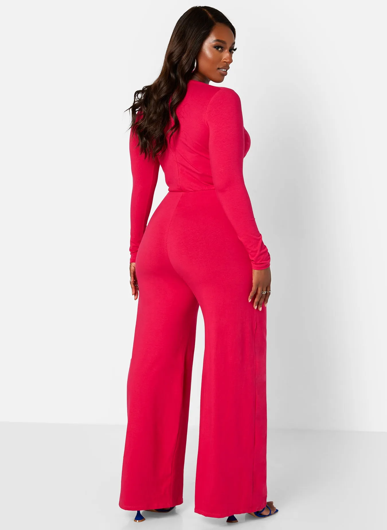 Key To The City Twist Front Wide Leg Jumpsuit sold by Rebdolls product image thumbnail 5