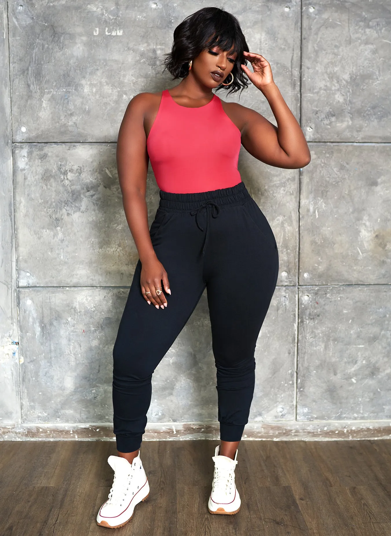 Essential Halter Neck Bodysuit - Fuchsia sold by Rebdolls product image thumbnail 4
