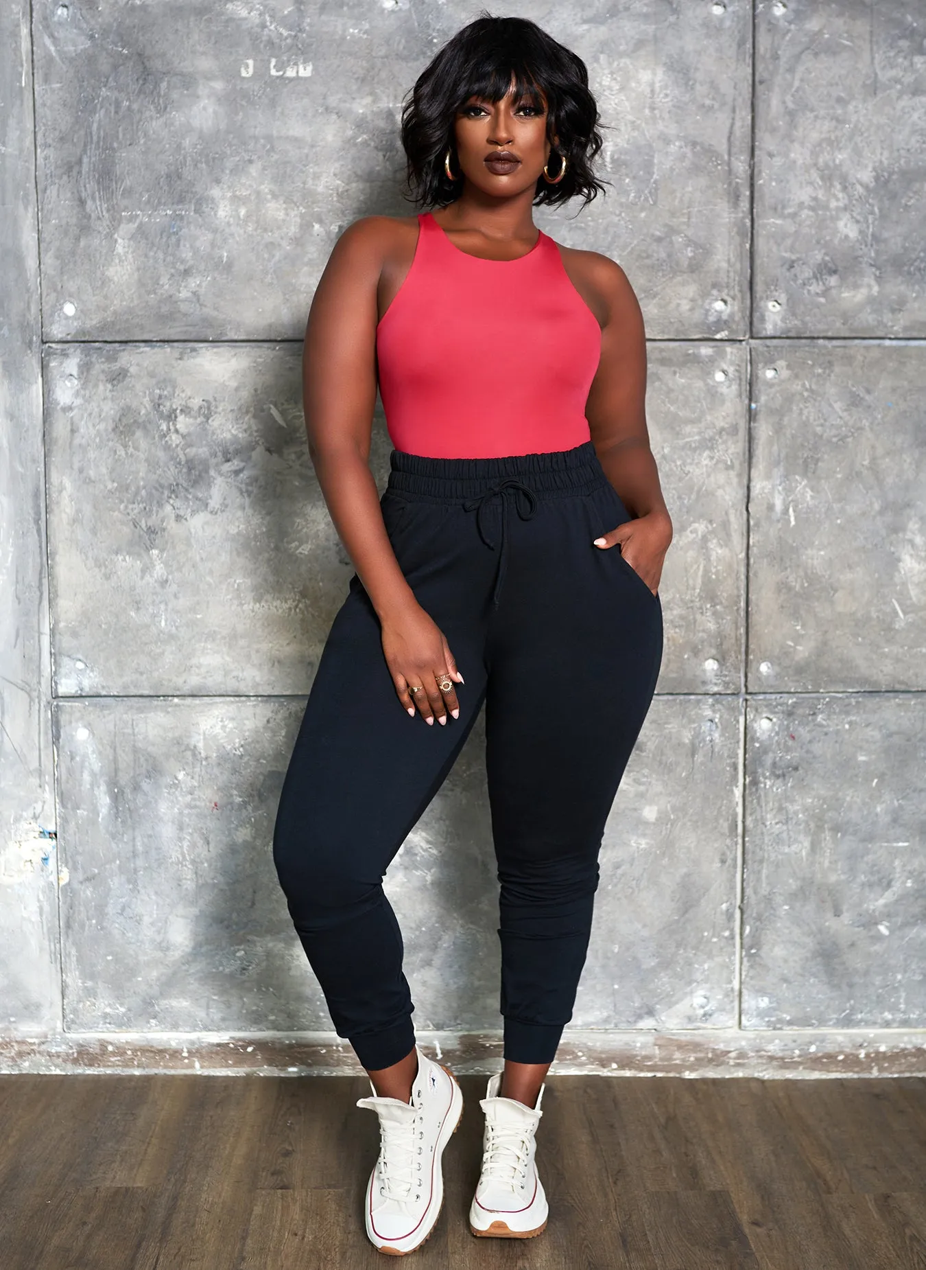 Essential Halter Neck Bodysuit - Fuchsia sold by Rebdolls product image thumbnail 3