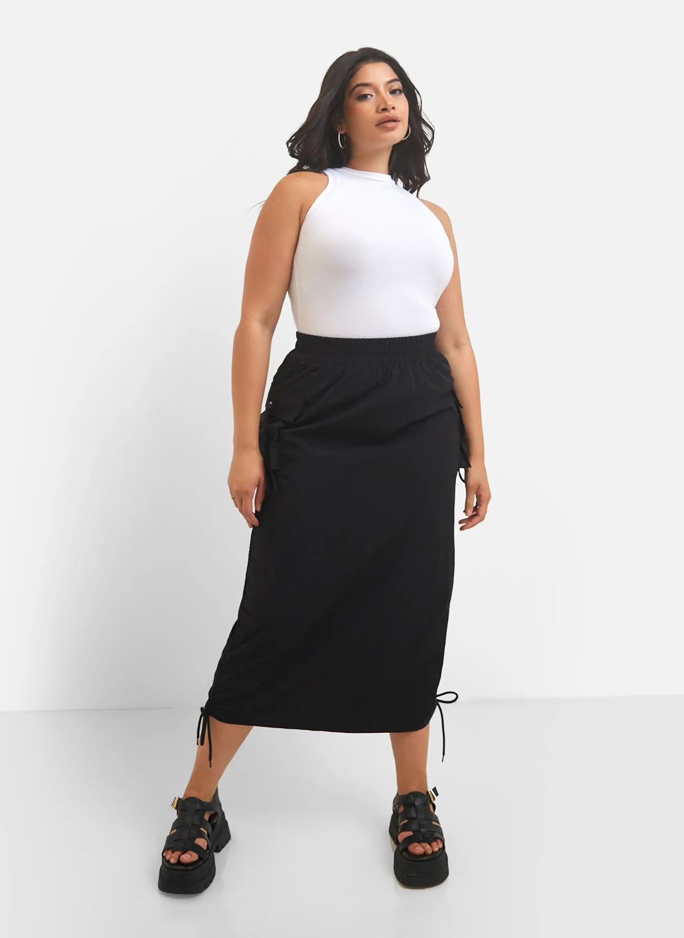 Essential High Neck Tank Top - White sold by Rebdolls product image thumbnail 2