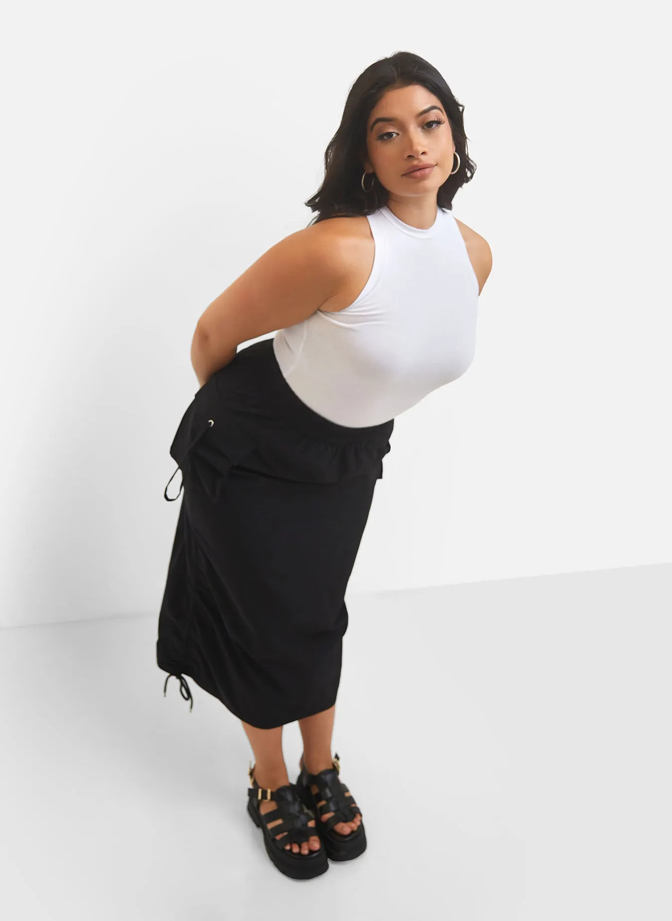 Essential High Neck Tank Top - White sold by Rebdolls product image thumbnail 3