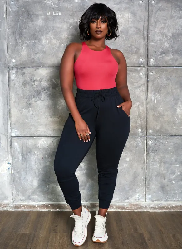 Essential Drawstring Joggers W. Pockets - Black sold by Rebdolls