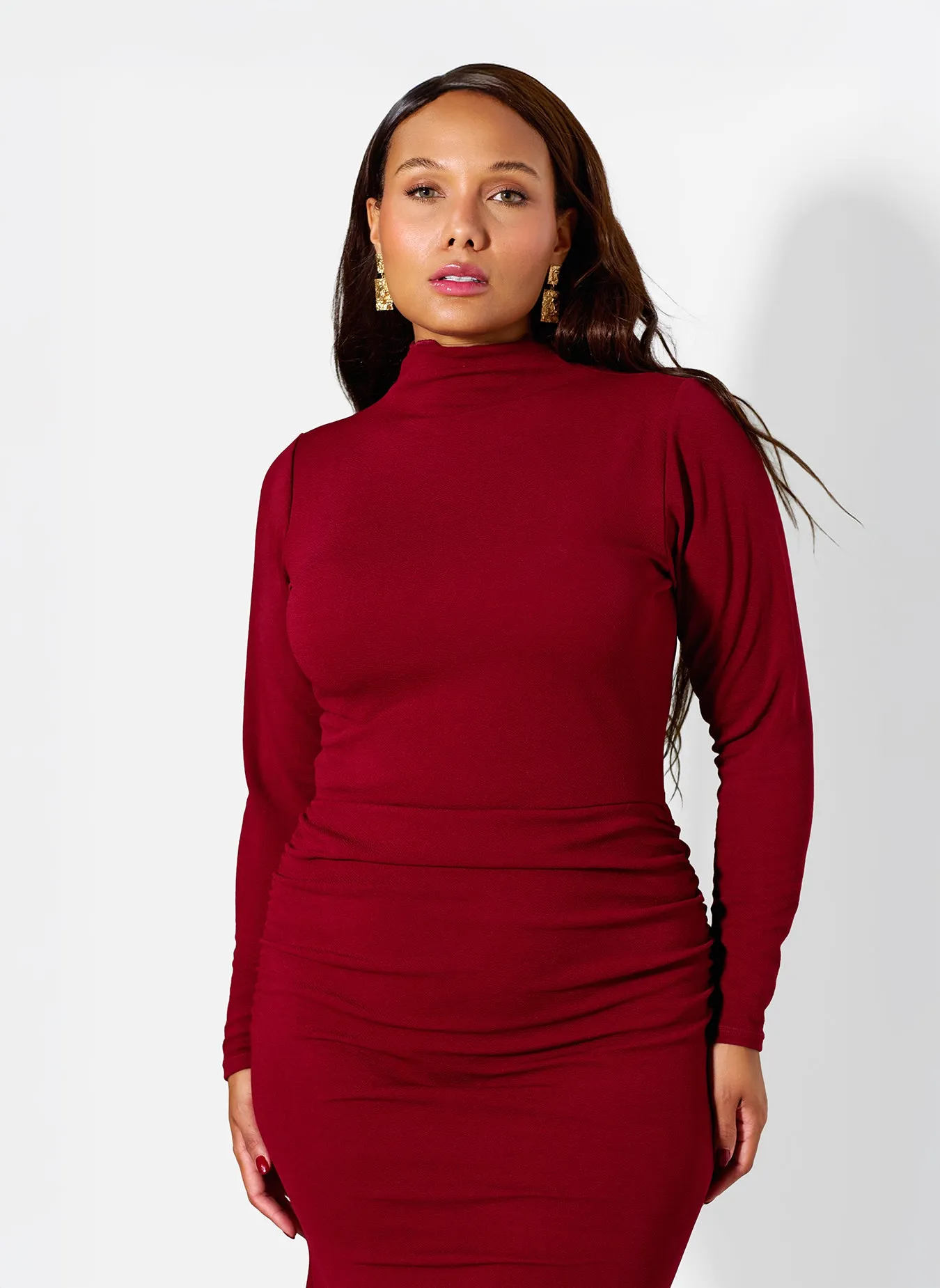 Lorena Ruched Jersey Gown sold by Rebdolls product image thumbnail 3