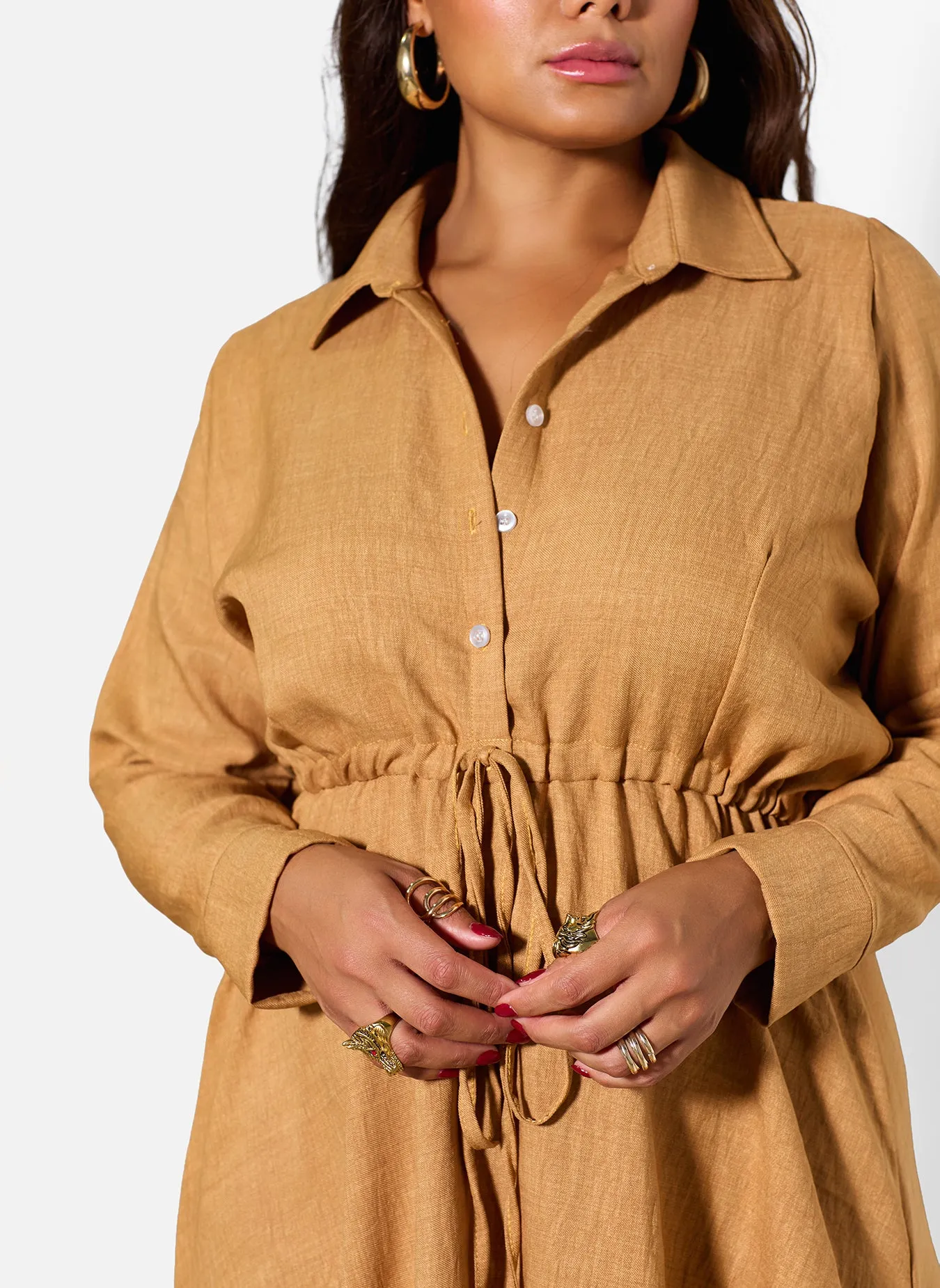 Noa Collared A-Line Midi Dress sold by Rebdolls product image thumbnail 5