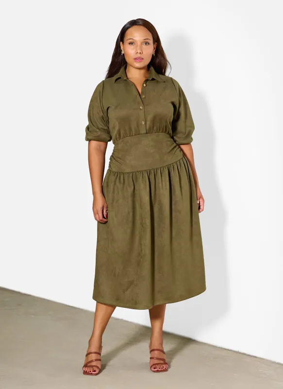 Beth Curdoroy Drop Waist Midi Dress sold by Rebdolls