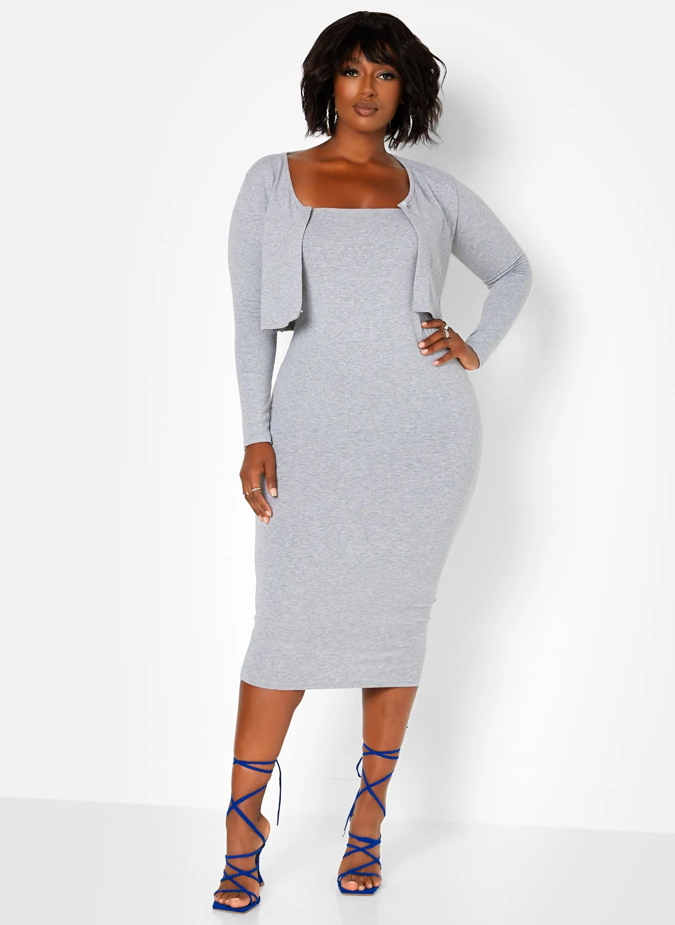 Nadine Strapless Midi Bodycon Dress sold by Rebdolls