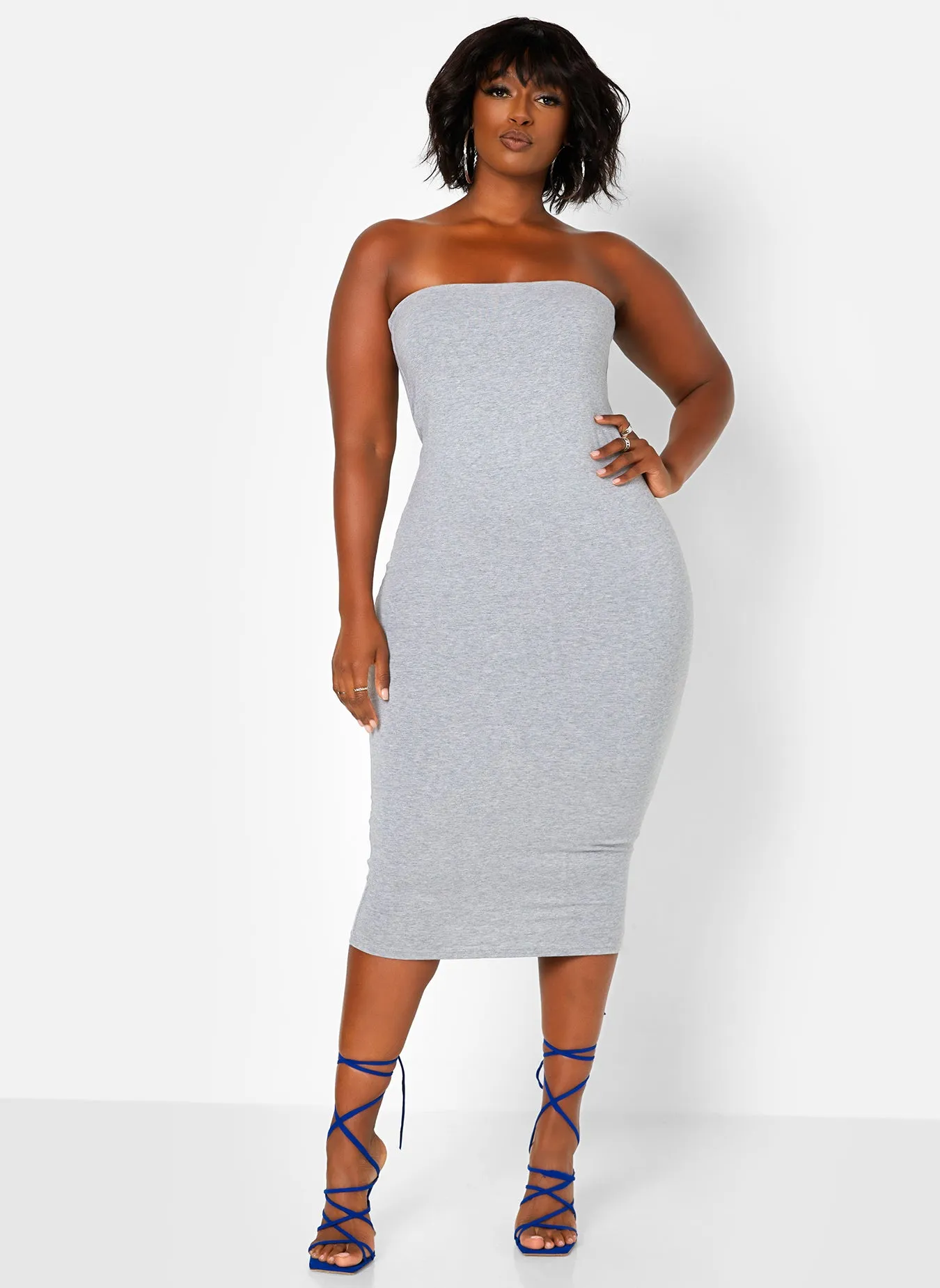 Nadine Strapless Midi Bodycon Dress sold by Rebdolls product image thumbnail 2