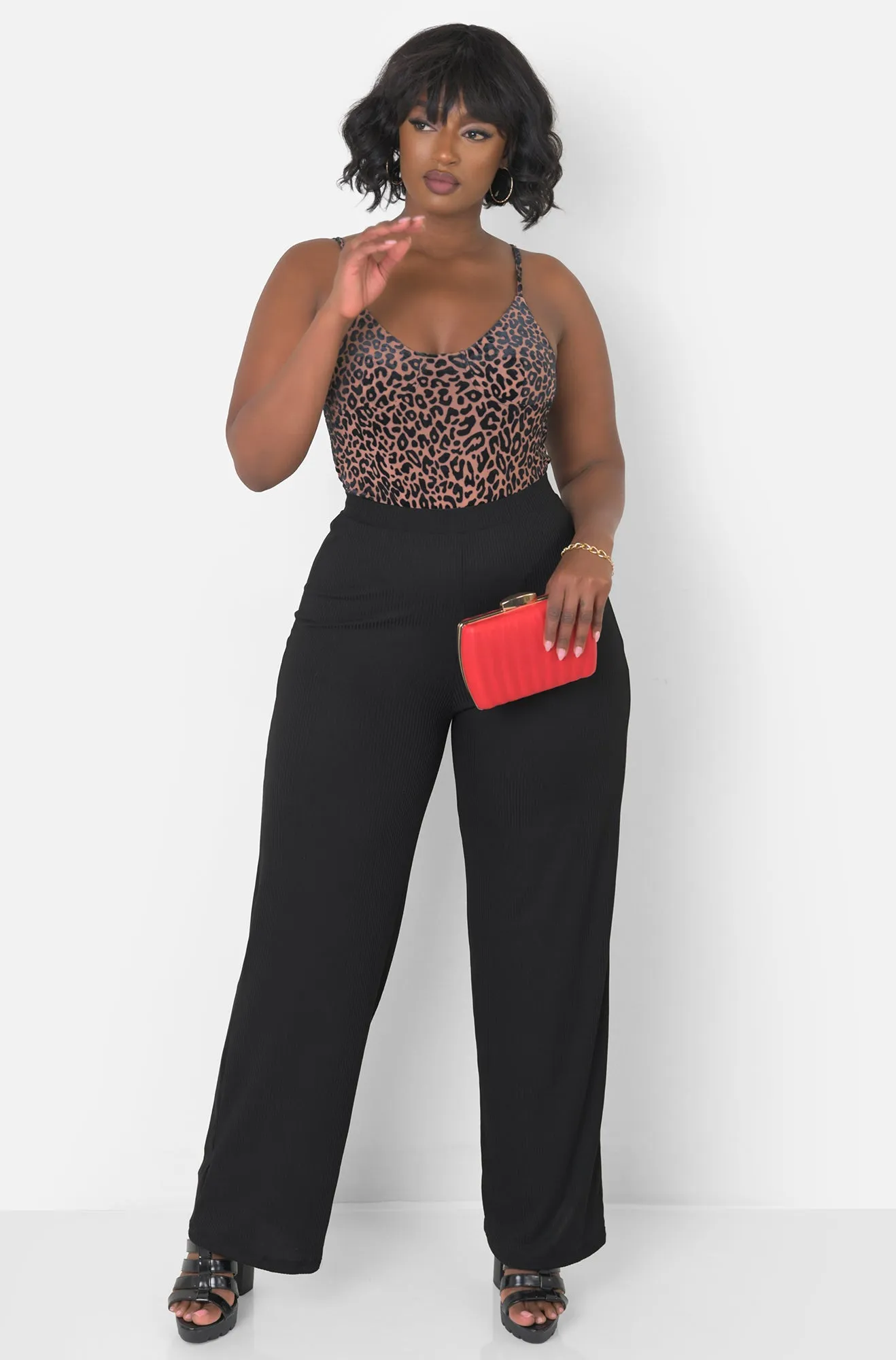 Feeling Inspired Ribbed Wide Leg Pant sold by Rebdolls