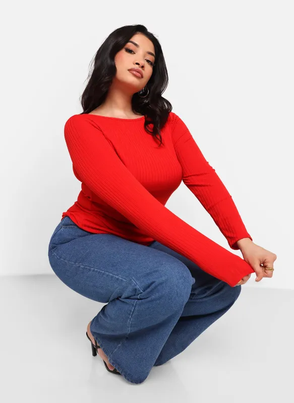 Kay Boat Neck Top sold by Rebdolls