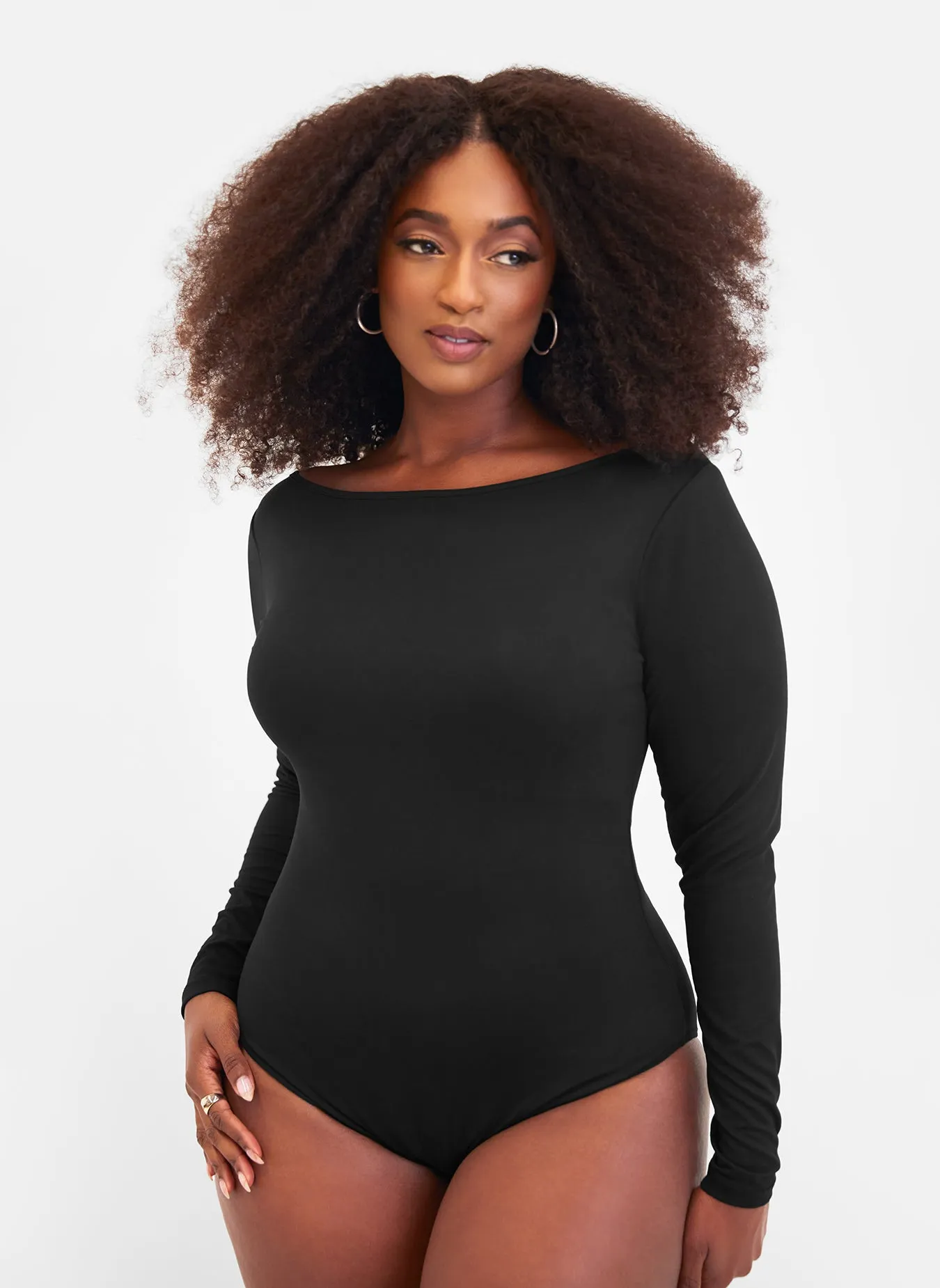 Essential Boat Neck Long Sleeve Bodysuit sold by Rebdolls product image thumbnail 2