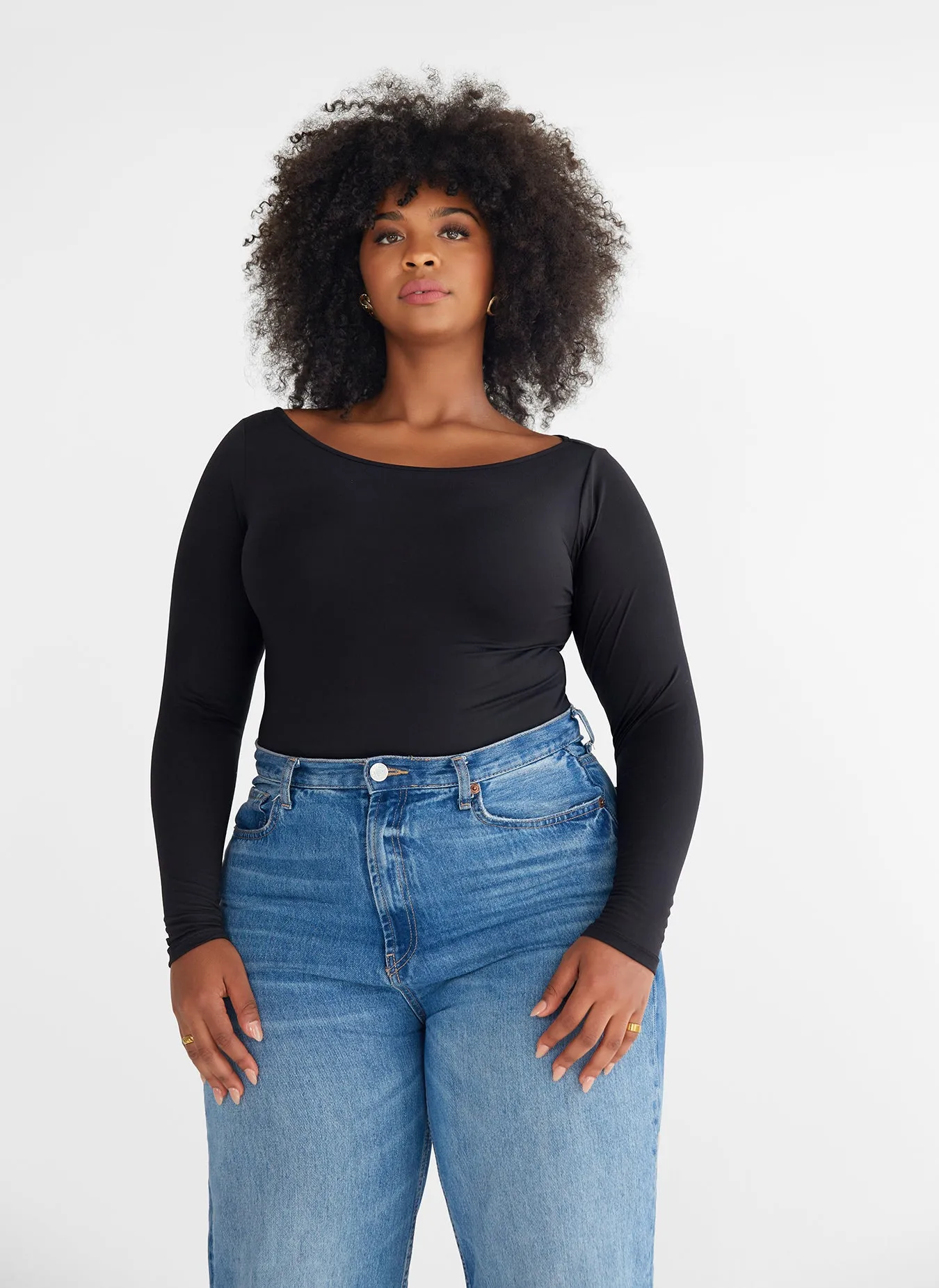 Essential Boat Neck Long Sleeve Bodysuit sold by Rebdolls product image thumbnail 4