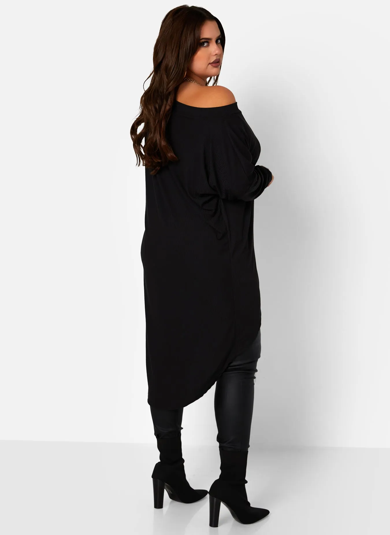 On The Go Ribbed High Low Top sold by Rebdolls product image thumbnail 5