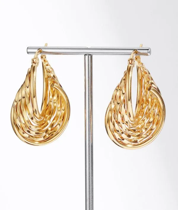 Twisted Hoop Earrings sold by Rebdolls product image thumbnail 3