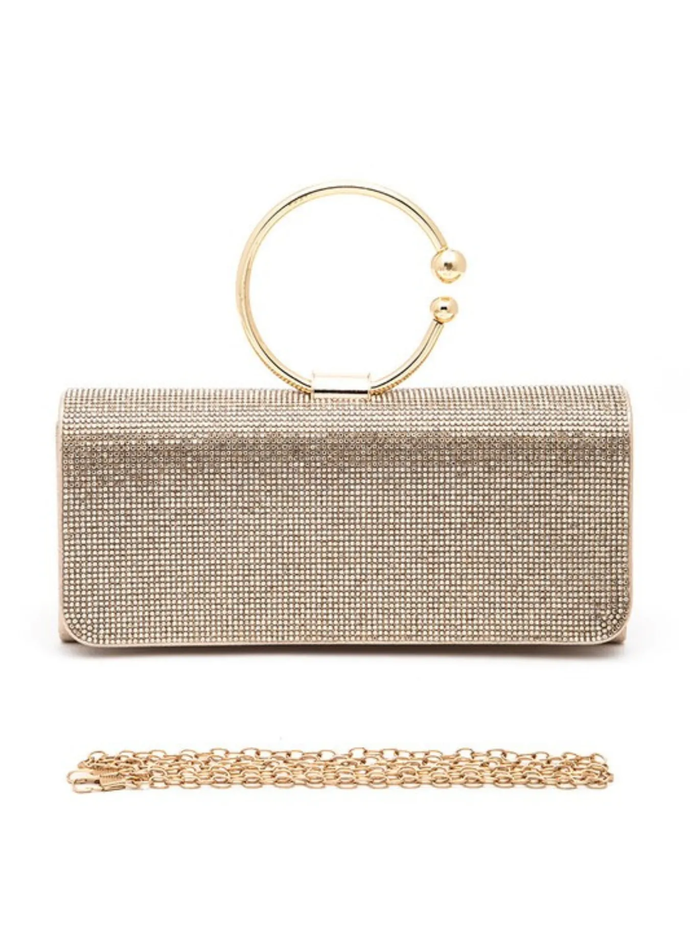 Circle Handle Rhinestone Evening Clutch Bag sold by Rebdolls product image thumbnail 3