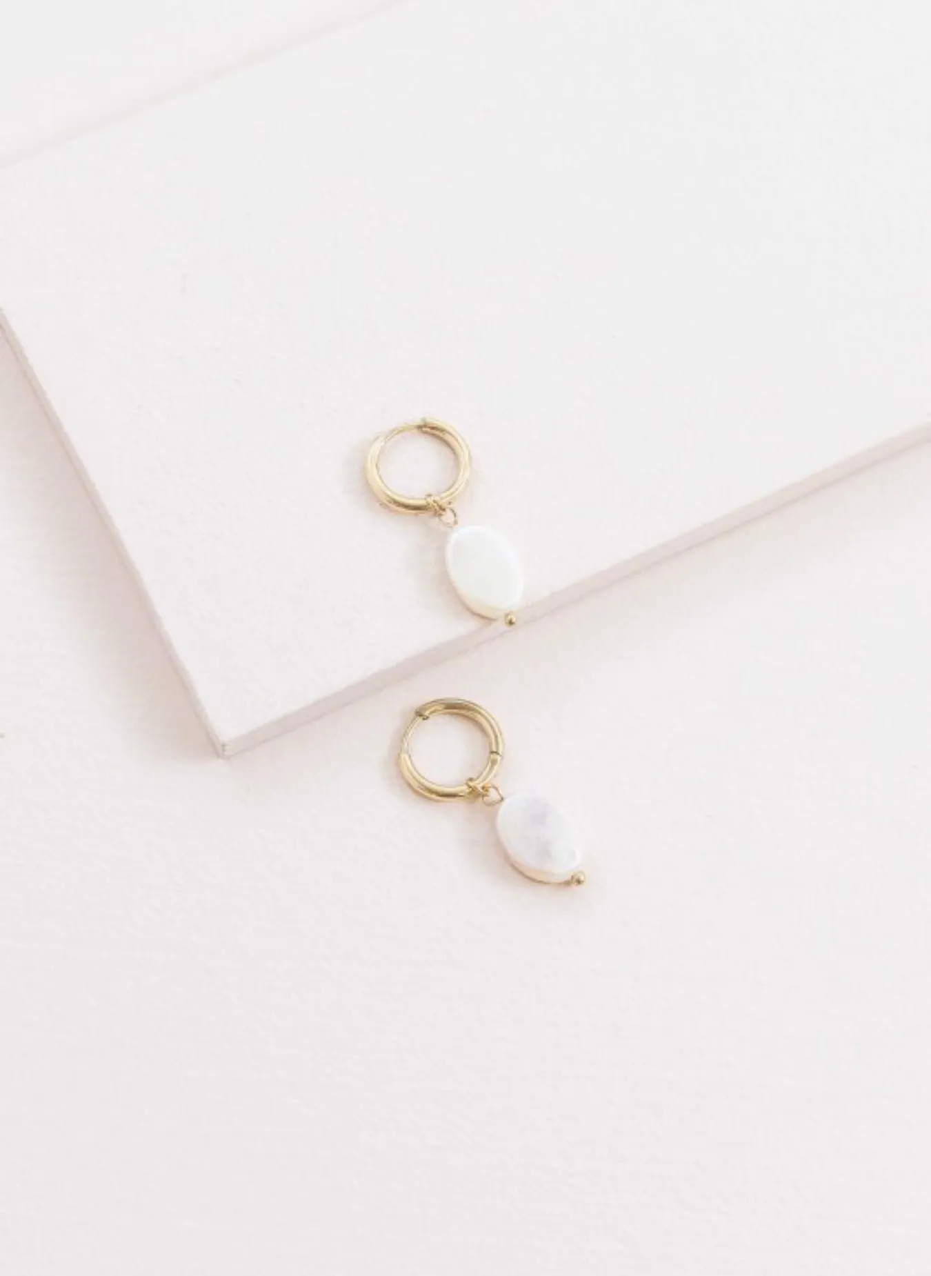 Pearly Hoop Earrings sold by Rebdolls product image thumbnail 3