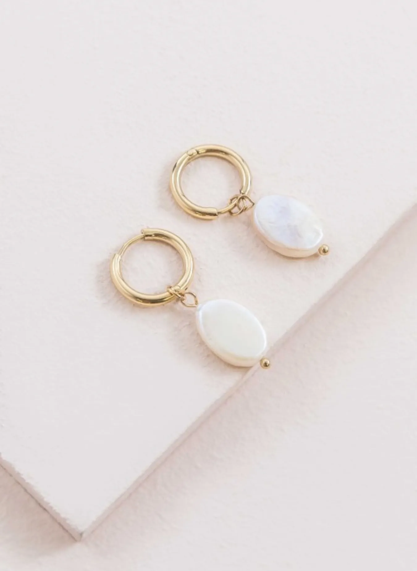 Pearly Hoop Earrings sold by Rebdolls