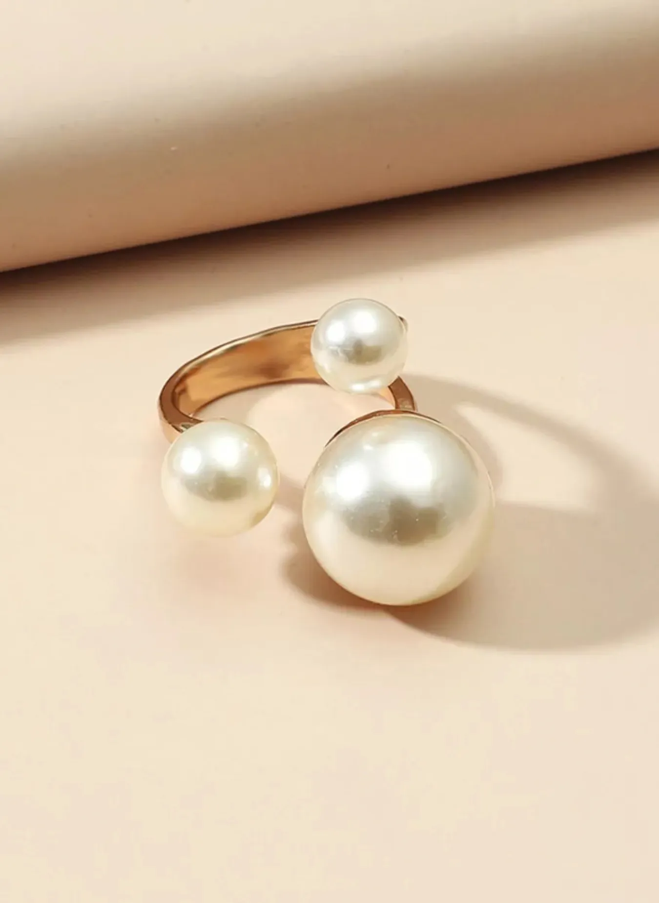 Pearl Open Ring sold by Rebdolls