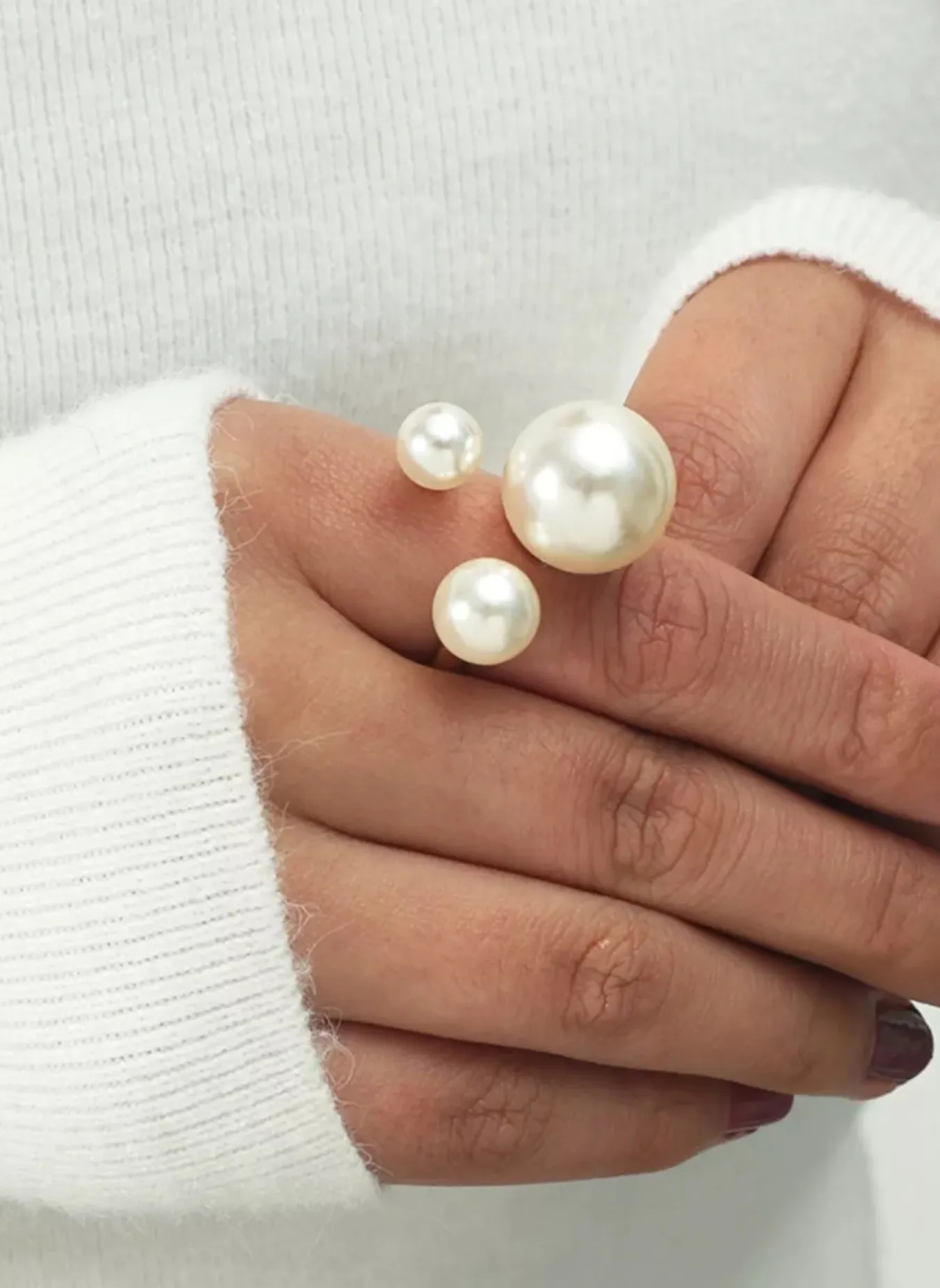 Pearl Open Ring sold by Rebdolls product image thumbnail 2