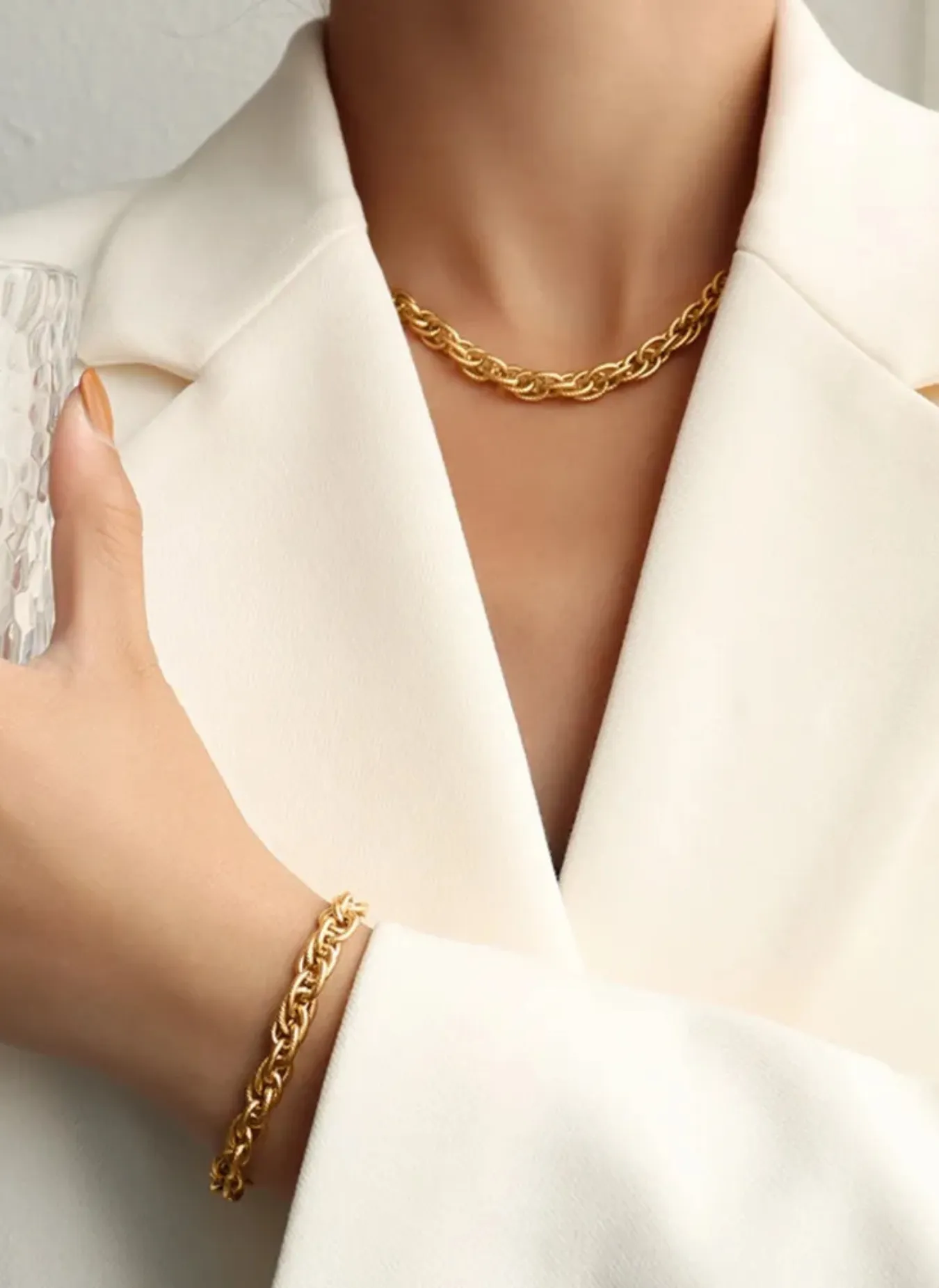 Titanium Steel Chain Bracelet sold by Rebdolls product image thumbnail 3