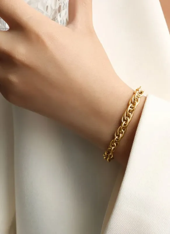 Titanium Steel Chain Bracelet made by Trendsi