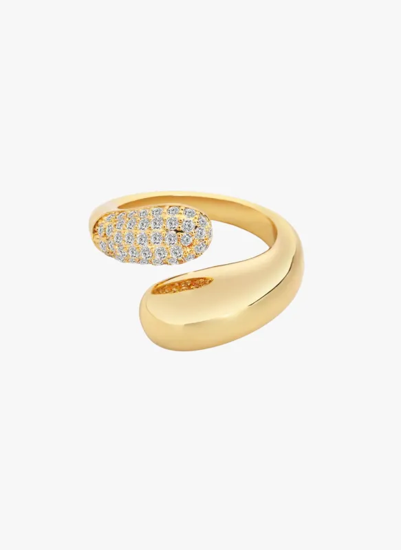 18K Gold-Plated Open Ring sold by Rebdolls