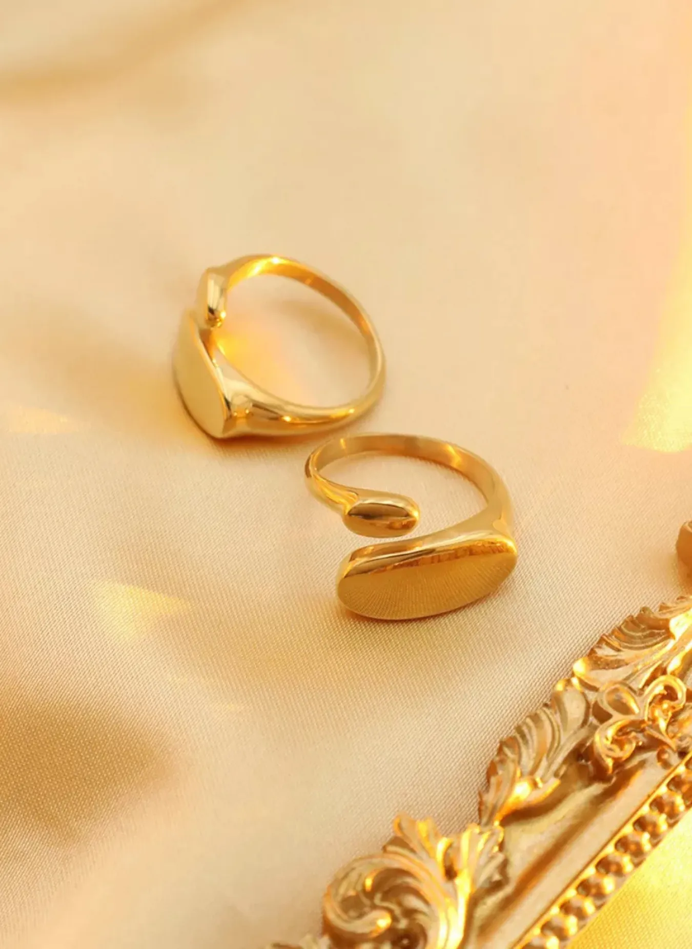 18K Gold-Plated Bypass Ring sold by Rebdolls