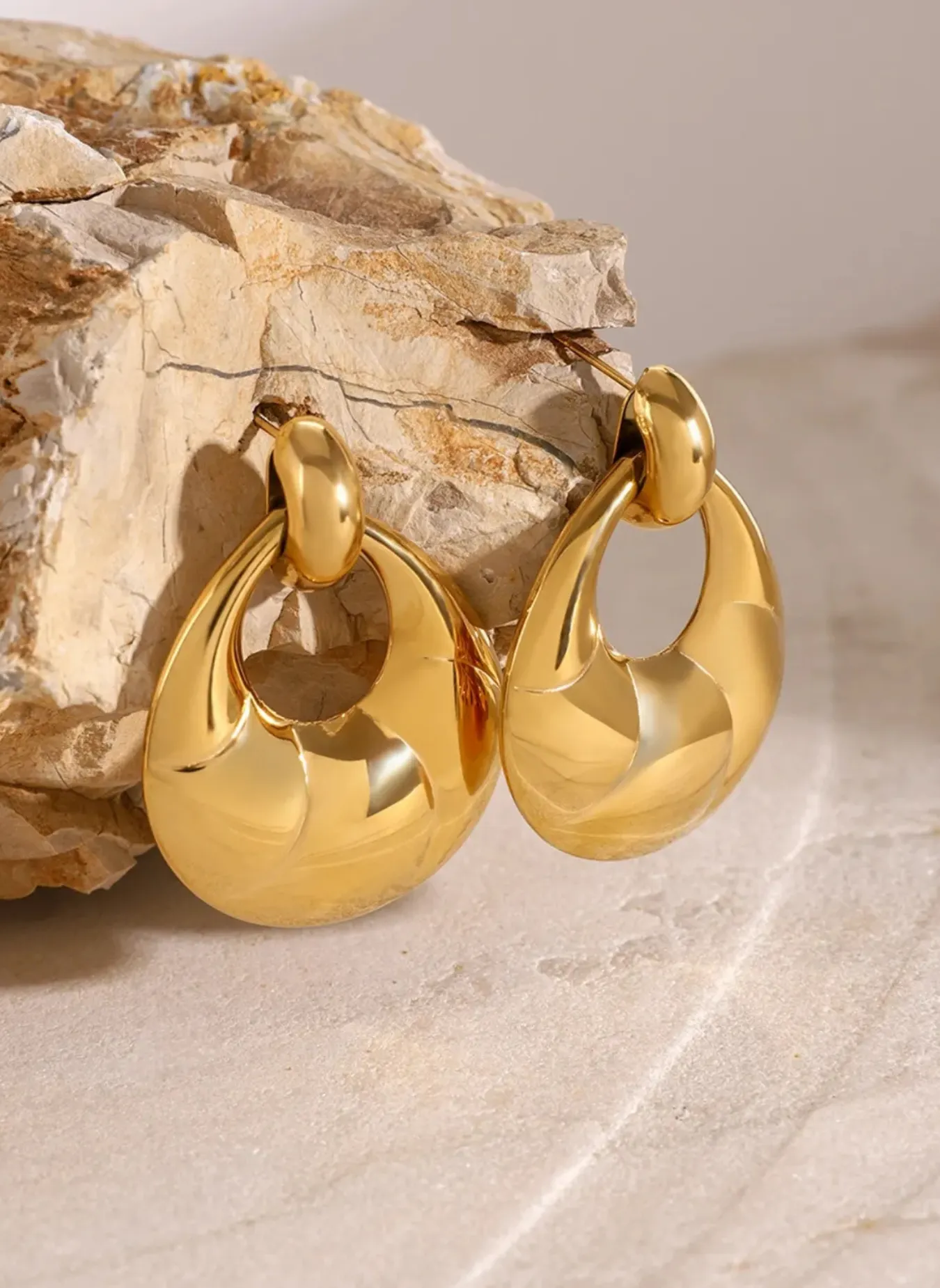 Stainless Steel Teardrop Shape Earrings sold by Rebdolls product image thumbnail 4