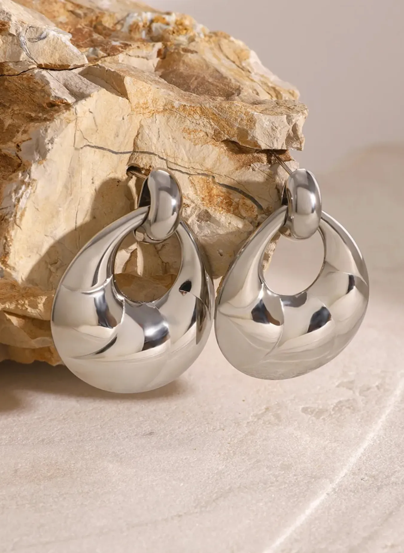 Stainless Steel Teardrop Shape Earrings sold by Rebdolls