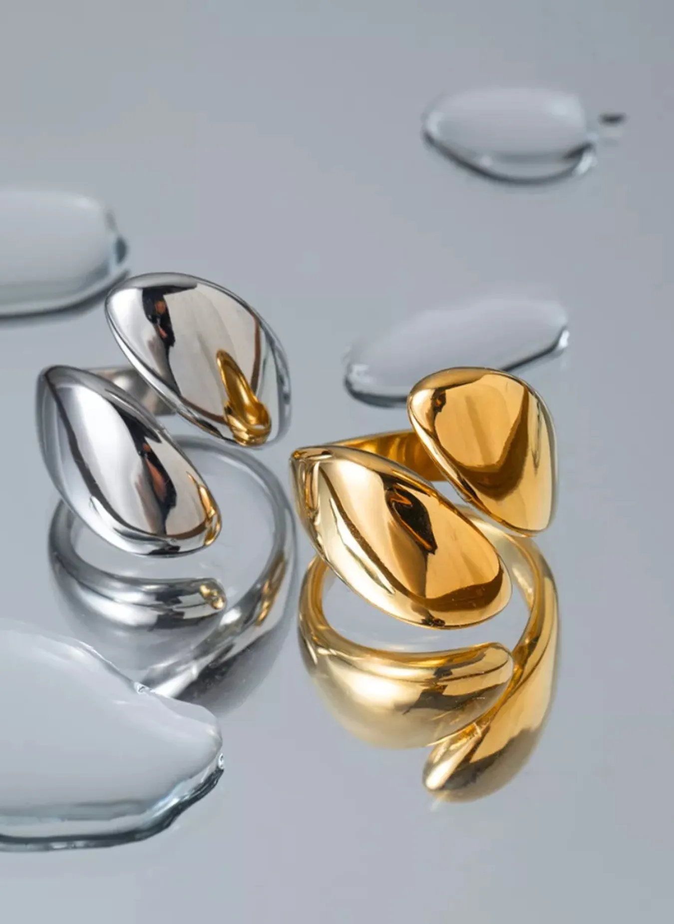 Stainless Steel Bypass Ring sold by Rebdolls product image thumbnail 4