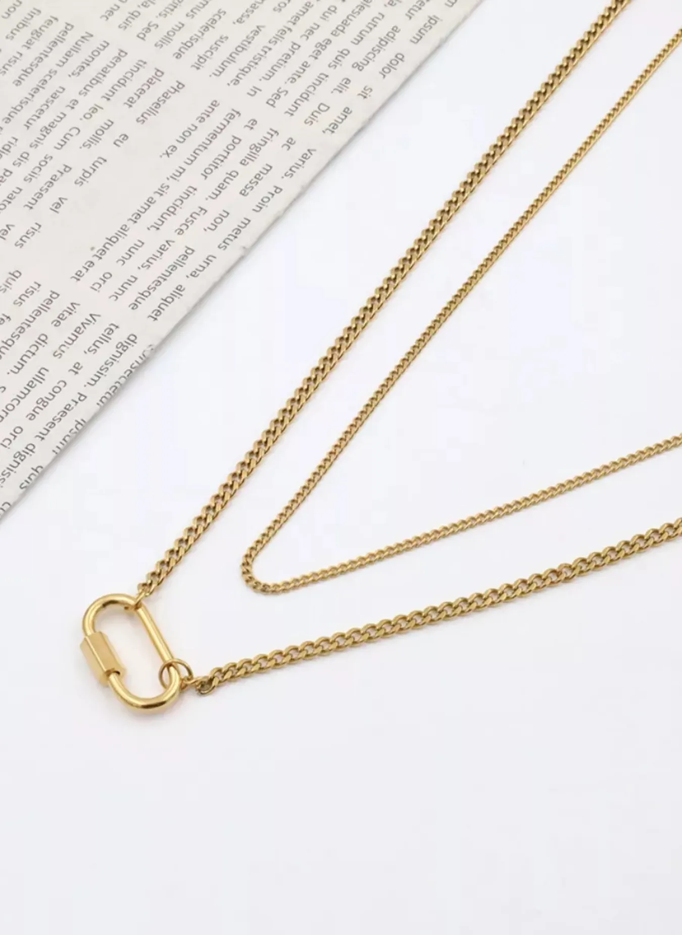 18K Gold-Plated Double Layered Necklace sold by Rebdolls product image thumbnail 2