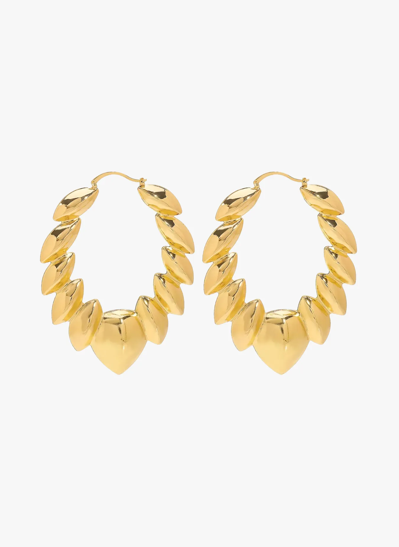 18K Gold-Plated Twisted Hoop Earrings sold by Rebdolls product image thumbnail 2